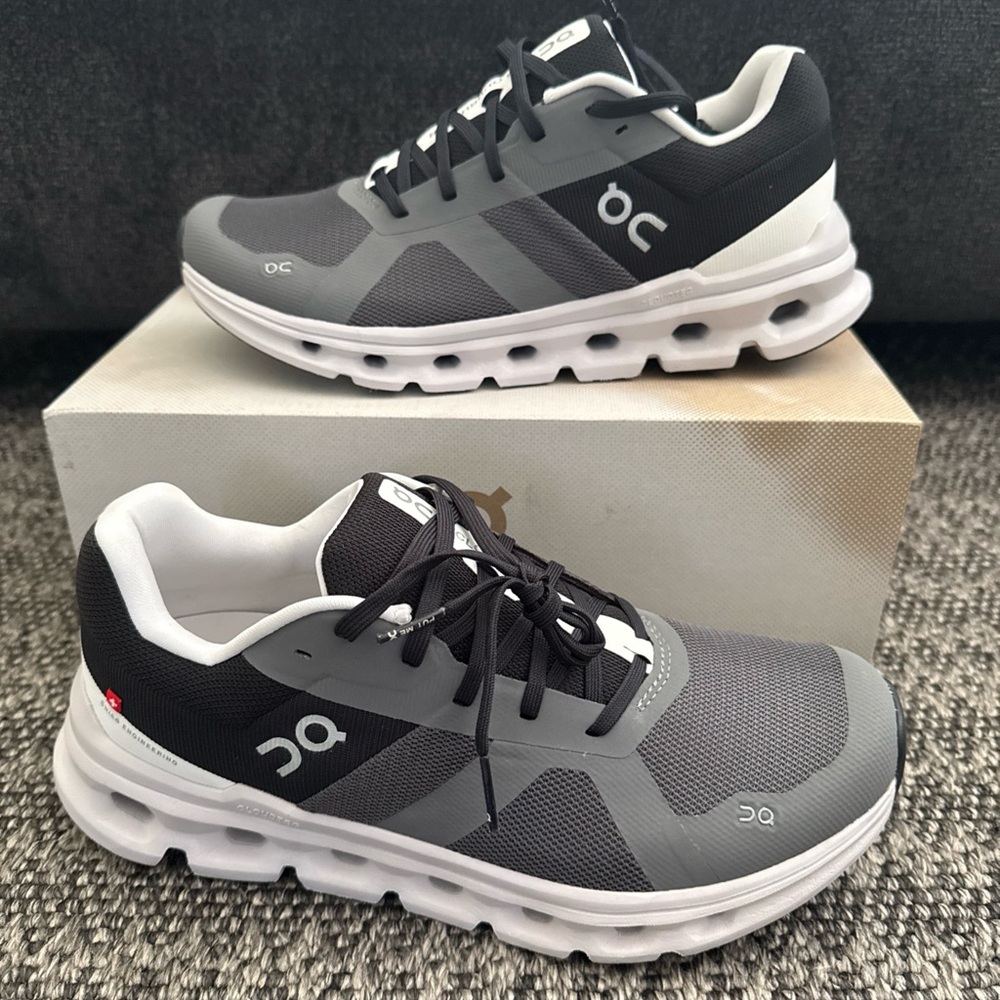 On Cloud Cloudrunner Running Shoes Grey Black Wom… - image 1